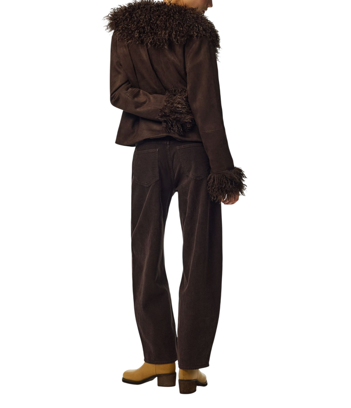pcnanna brushed short jacket 17169429 HOT FUDGE PIECES