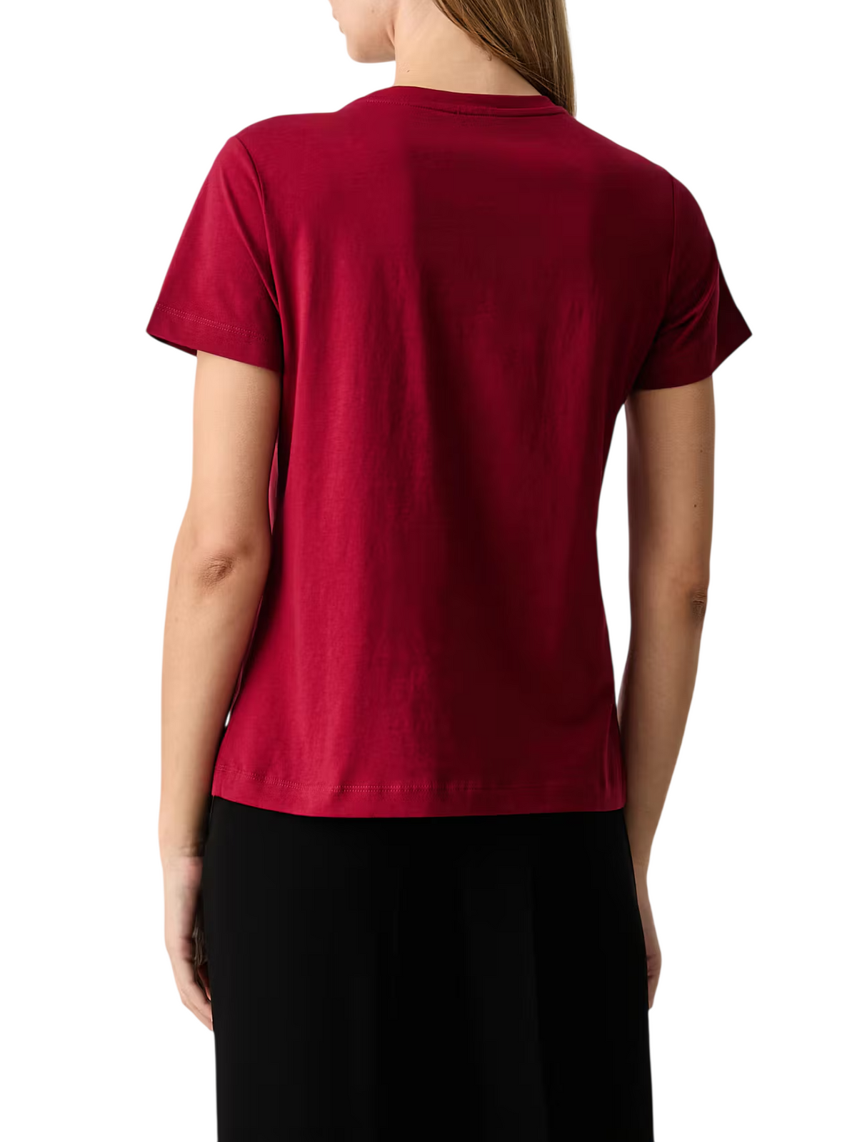 Pinko T-shirt Quentin manica corta con logo Love Birds gioiello marrone 100535-A3JP R59 PINKO