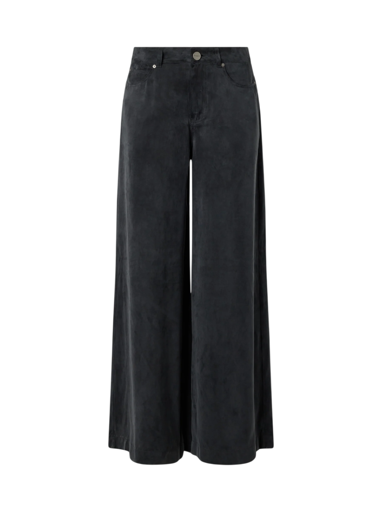 Pinko pantaloni palazzo Porta in twill mano pesca nero 107170-A3F8 Z98 PINKO