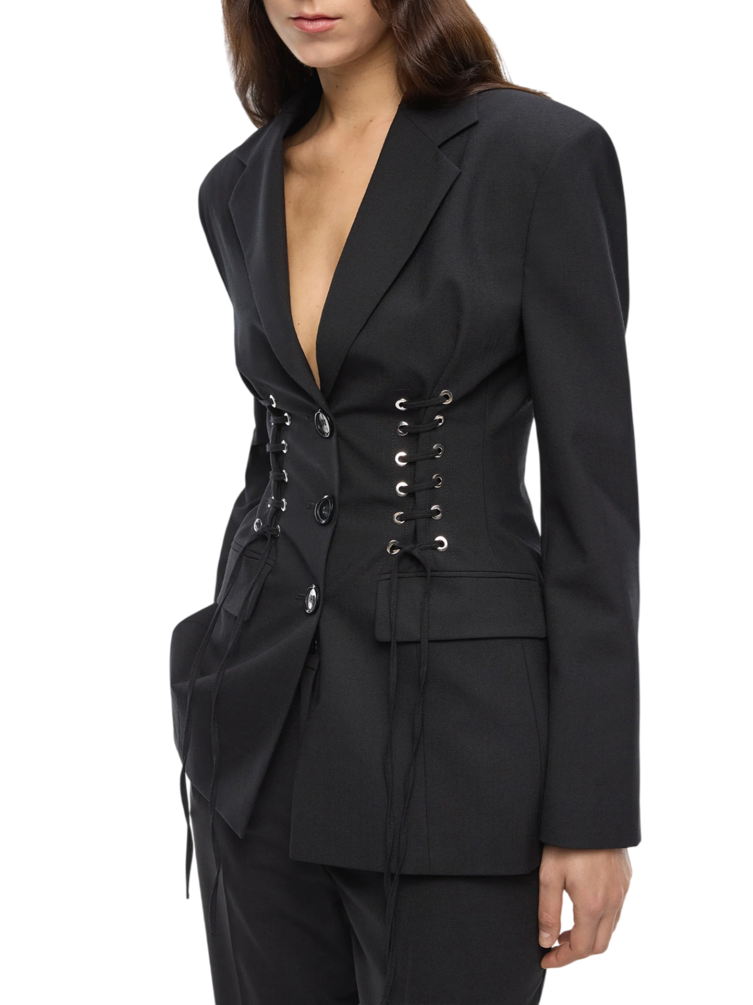 Pinko giacca blazer Hummer donna con stringhe nero 107583-A3G3 Z99 PINKO