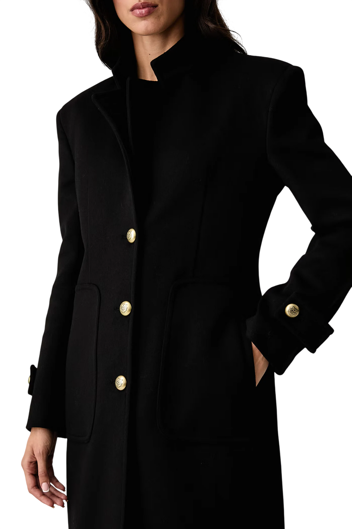 Pinko cappotto lungo donna Verici misto cashmere e lana nero 107783-A3O3 Z99 PINKO