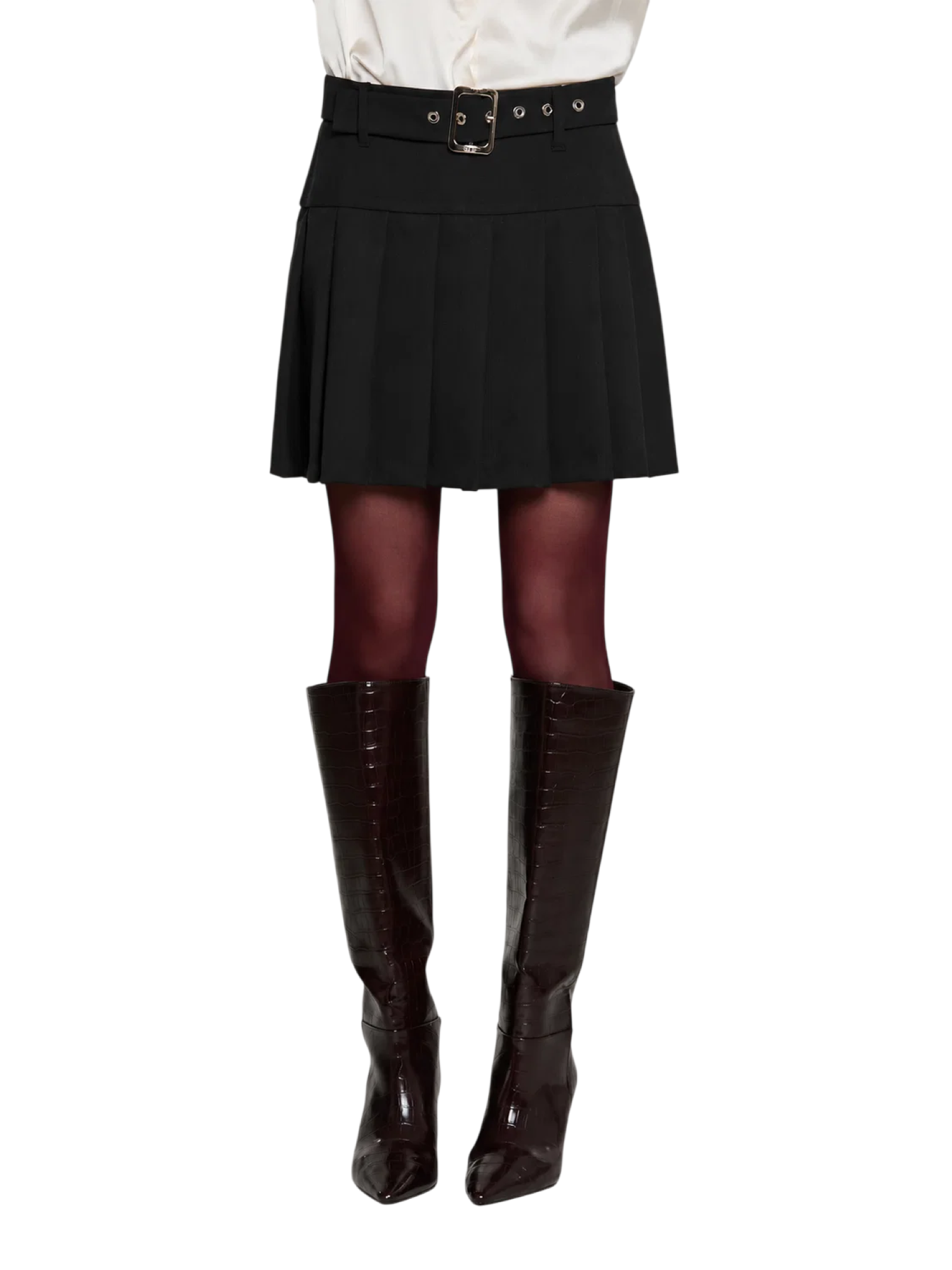 Relish gonna corta a pieghe con cintura Harrys nero HARRYS 1199 RELISH