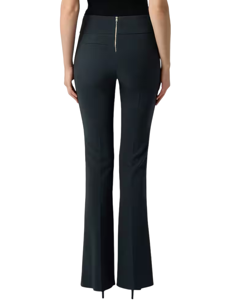Sandro Ferrone pantaloni a zampa donna verde bosco S18YBGMOSCHINO FOREST Sandro FERRONE
