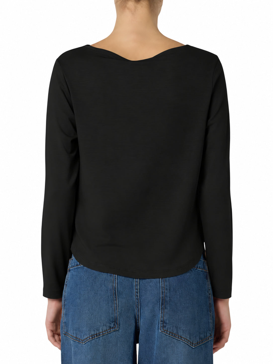 Sandro Ferrone blusa donna Minori bimateriale nero S7YBGMINORI NERO Sandro FERRONE