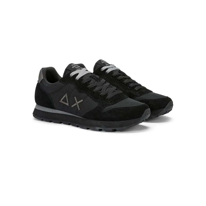 Sun68 sneakers uomo Tom Solid in tessuto e suede nero Z46101 NERO-GRIGIO SCURO SUN68