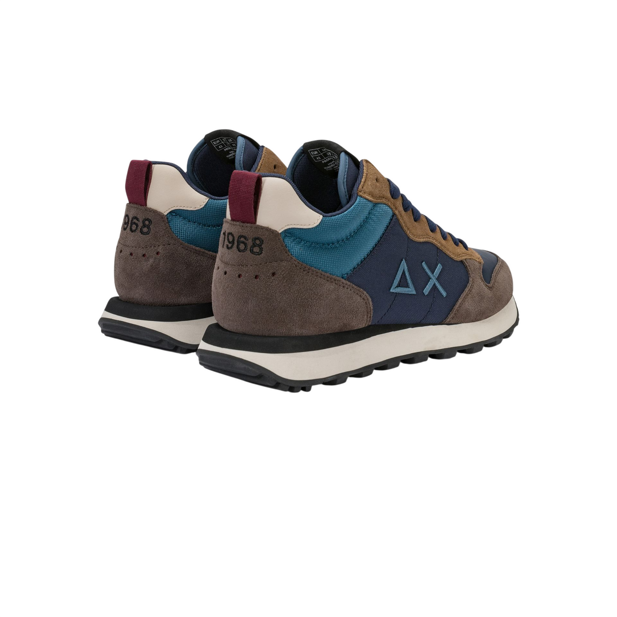 Sun68 sneakers uomo Tom 2.0 Mid colorblock blu marrone Z46118 NAVY BLUE SUN68