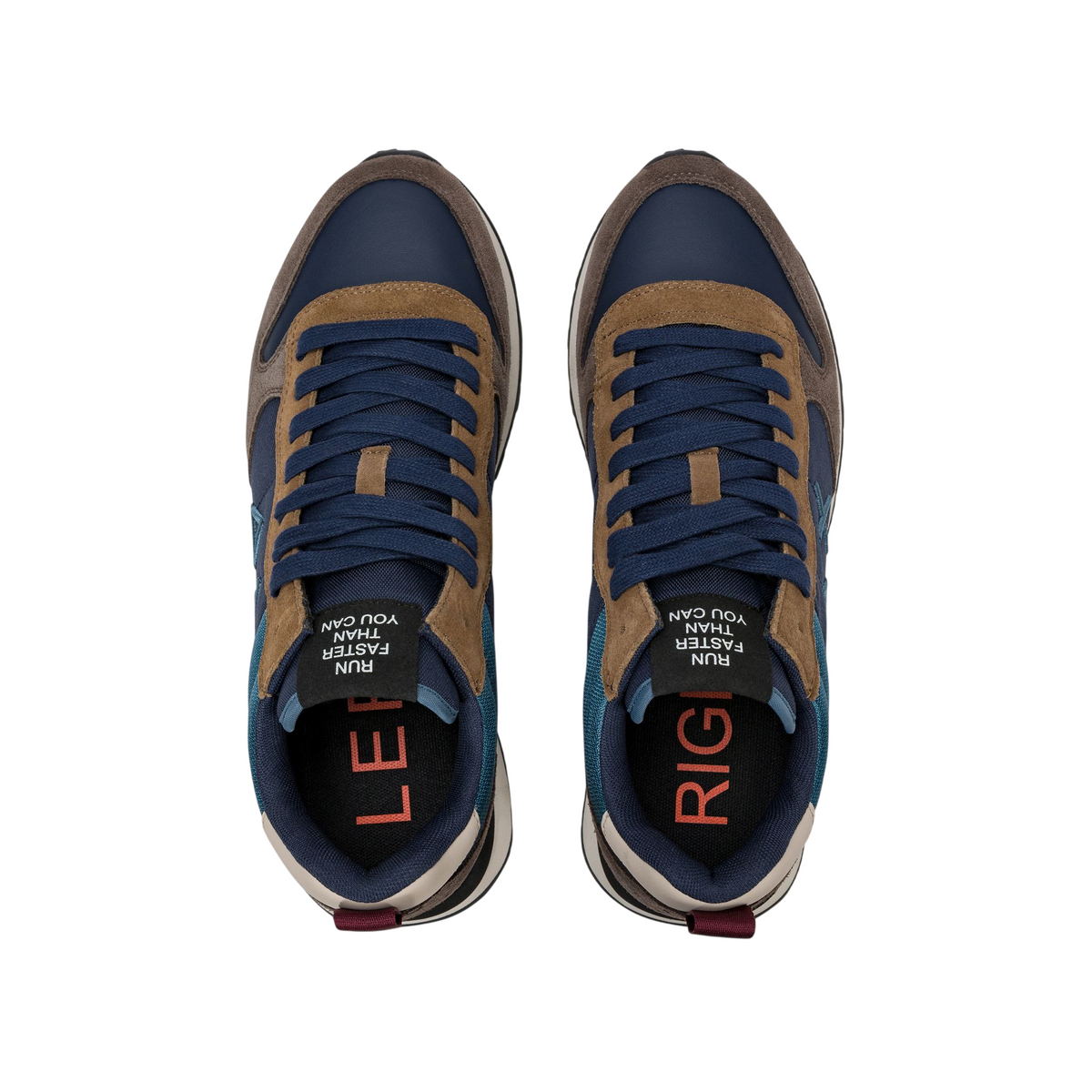 Sun68 sneakers uomo Tom 2.0 Mid colorblock blu marrone Z46118 NAVY BLUE SUN68