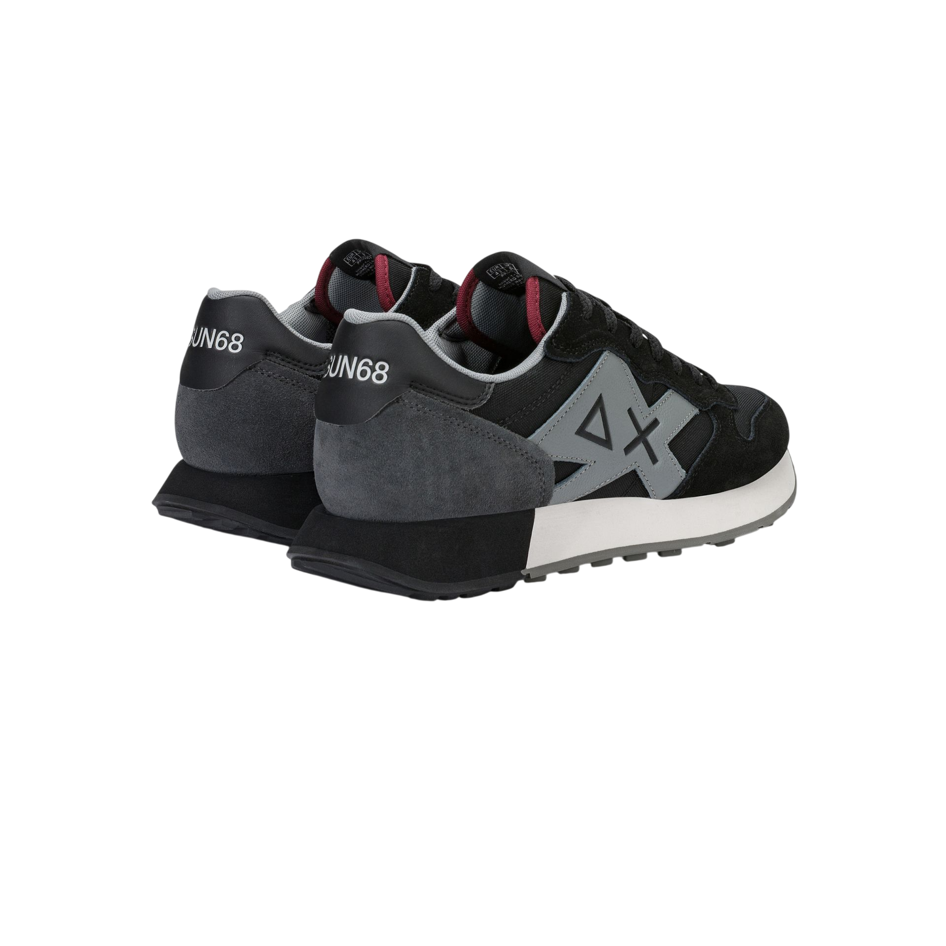 Sun68 sneakers uomo Jaki 2.0 Solid in mesh e tessuto nero Z46121 NERO SUN68