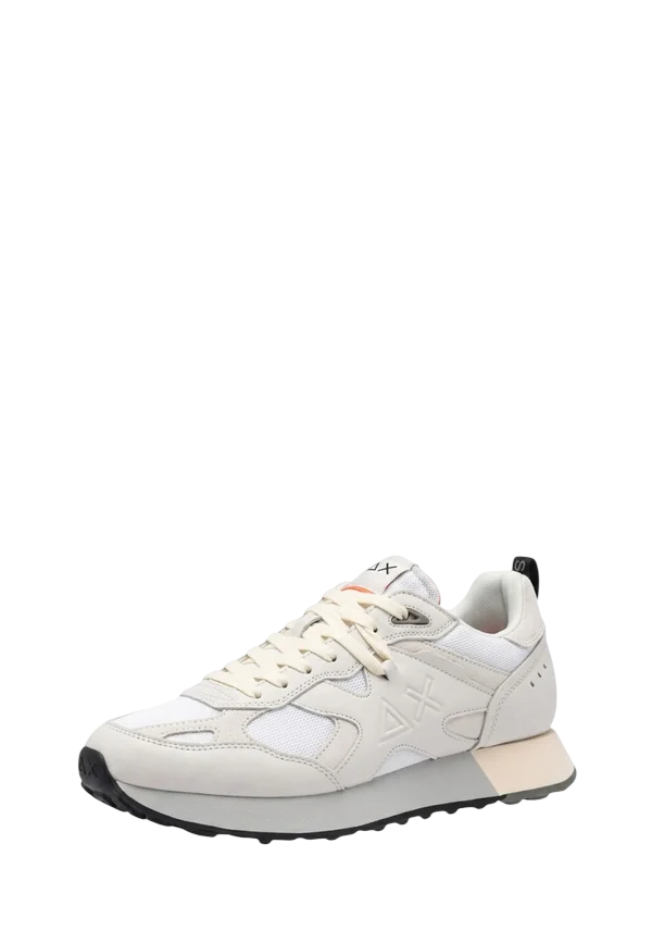 Sun68 sneakers uomo Jaki in pelle e mesh bianco Z46127 BIANCO SUN68