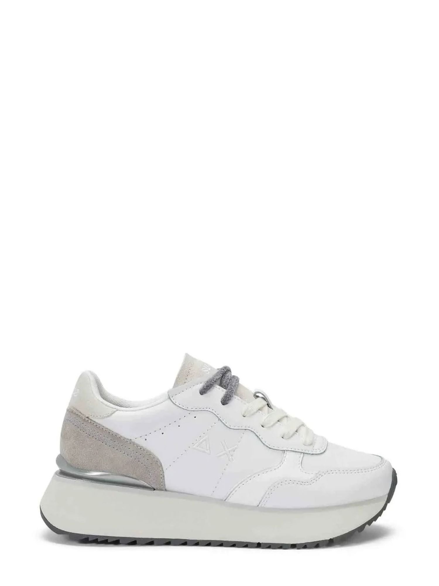 Sun68 sneakers donna Big Ally Leather in ecopelle e suede bianco Z46217 BIANCO SUN68