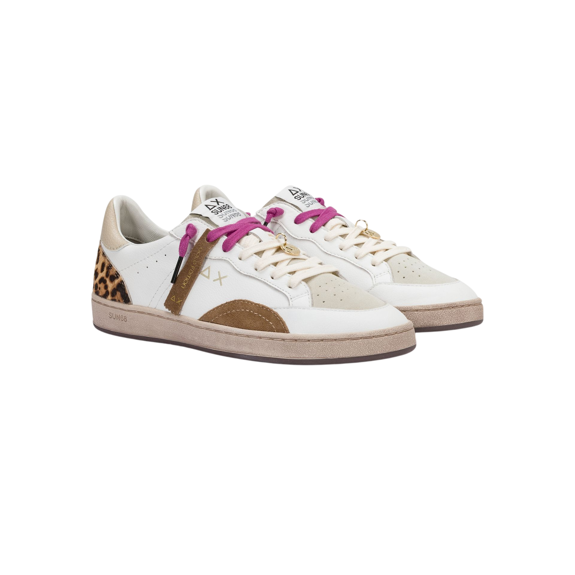 Sun68 sneakers donna Urban Street colorblock bianco marrone Z46249 BIANCO-VOLPE SUN68