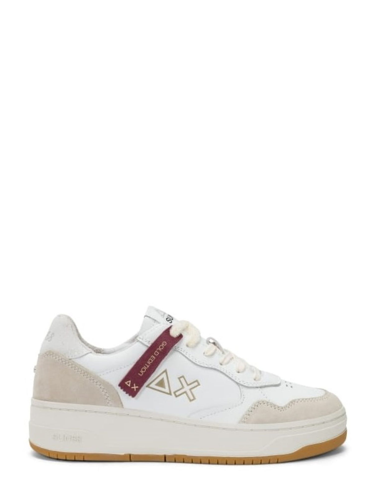 Sun68 sneakers donna Basket Love Lady in pelle e suede bianco Z46260 BIANCO SUN68