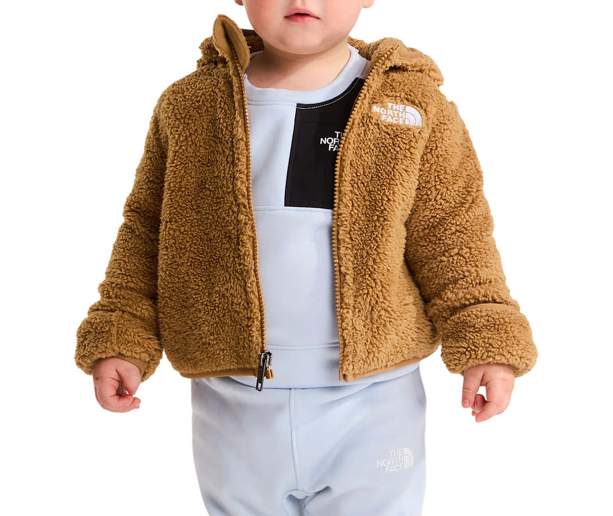 The North Face giubbino unisex neonato Campshire in tessuto sherpa marrone NF0A88VW BQ81 THE NORTH FACE