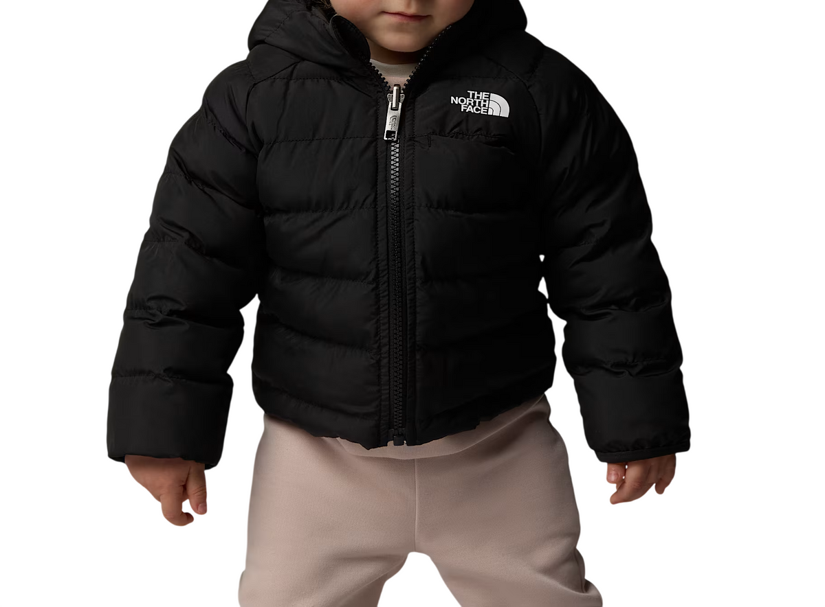 The North Face giubbino imbottito Perrito reversibile neonato nero grigio NF0A88W3 WOO1 THE NORTH FACE