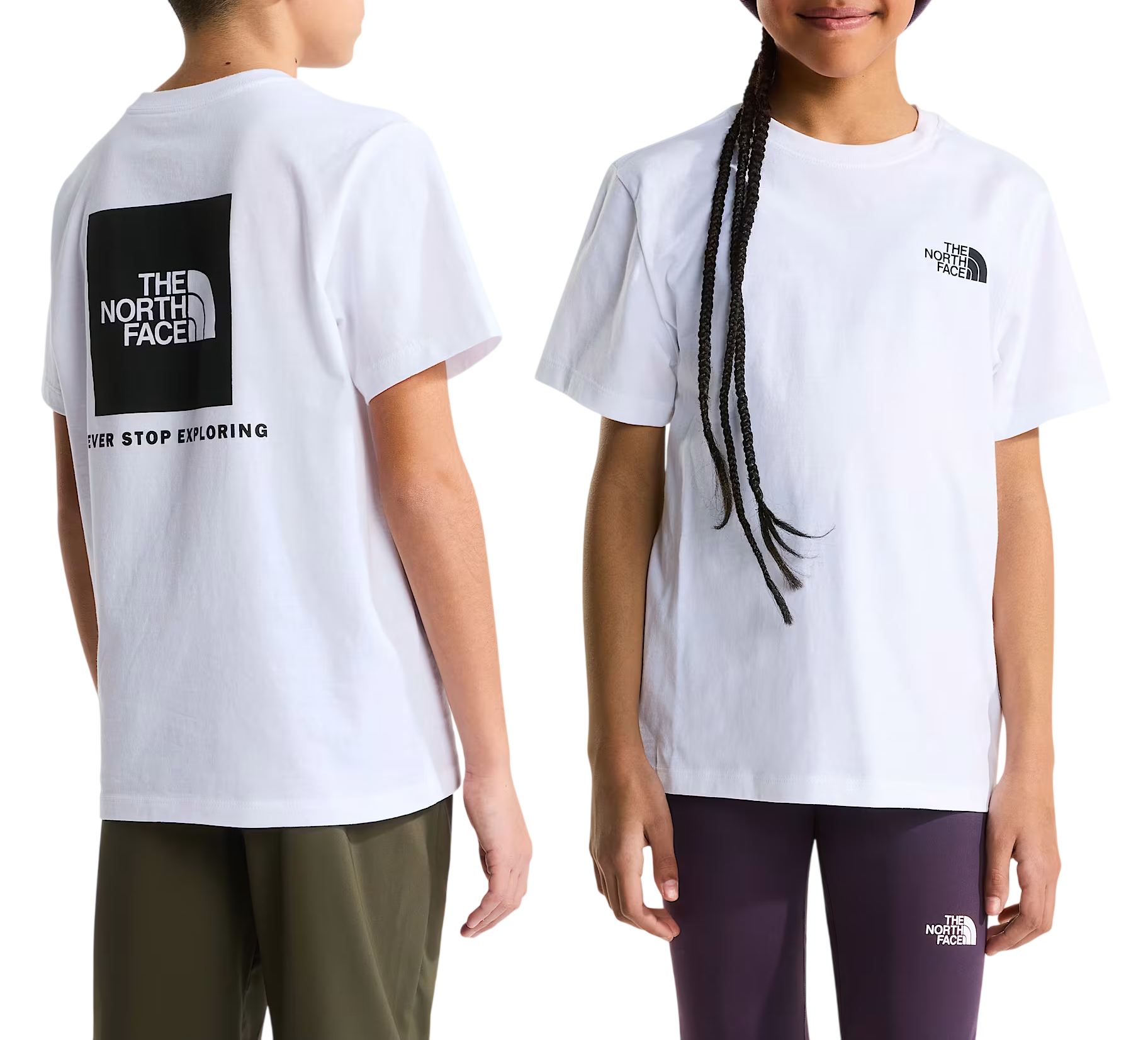 The North Face T-shirt manica corta unisex bambino bianco NF0A8CVA FN41 THE NORTH FACE