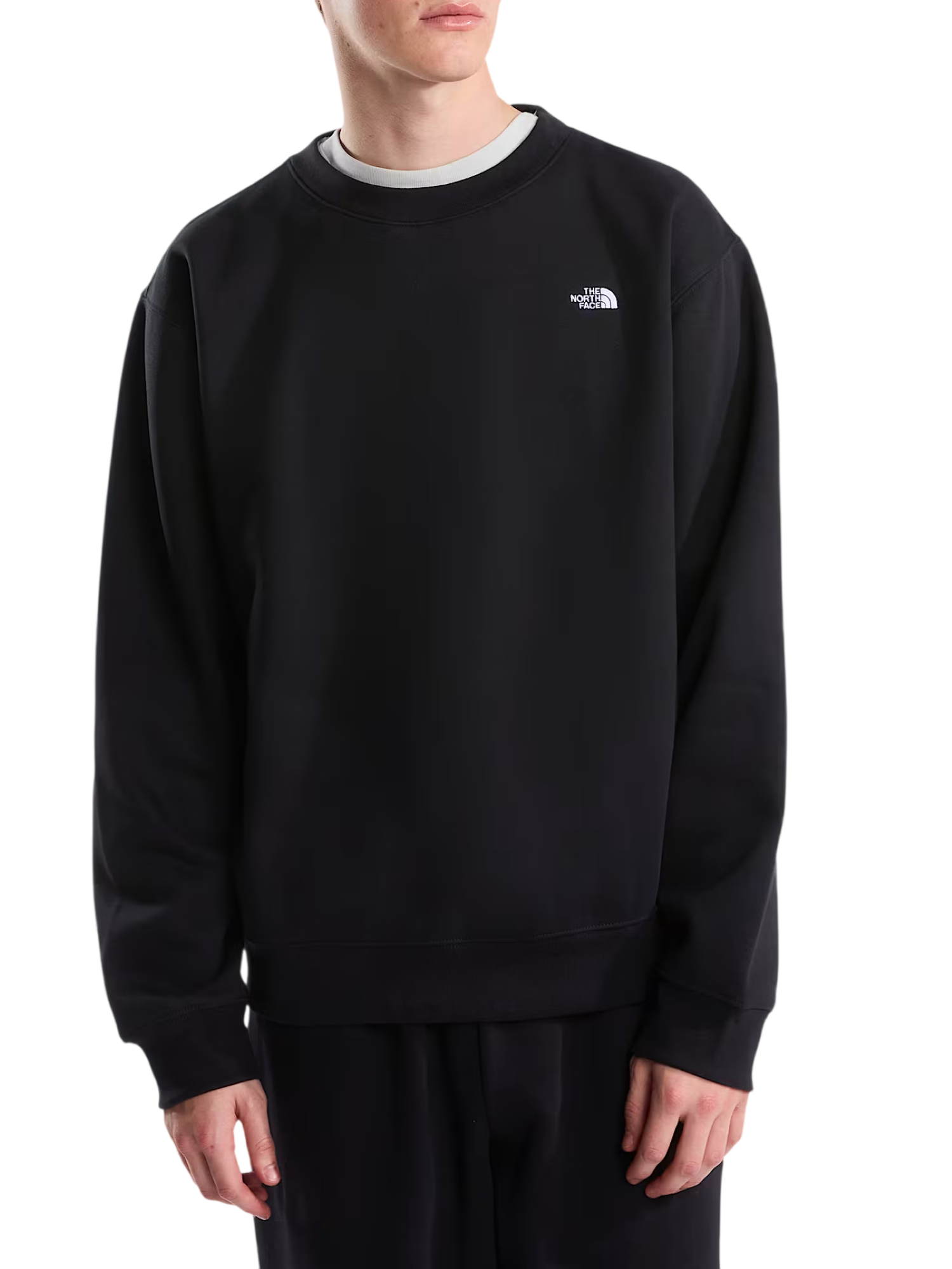 The North Face felpa uomo con logo in cotone felpato nero NF0A8DP7 JK31 THE NORTH FACE
