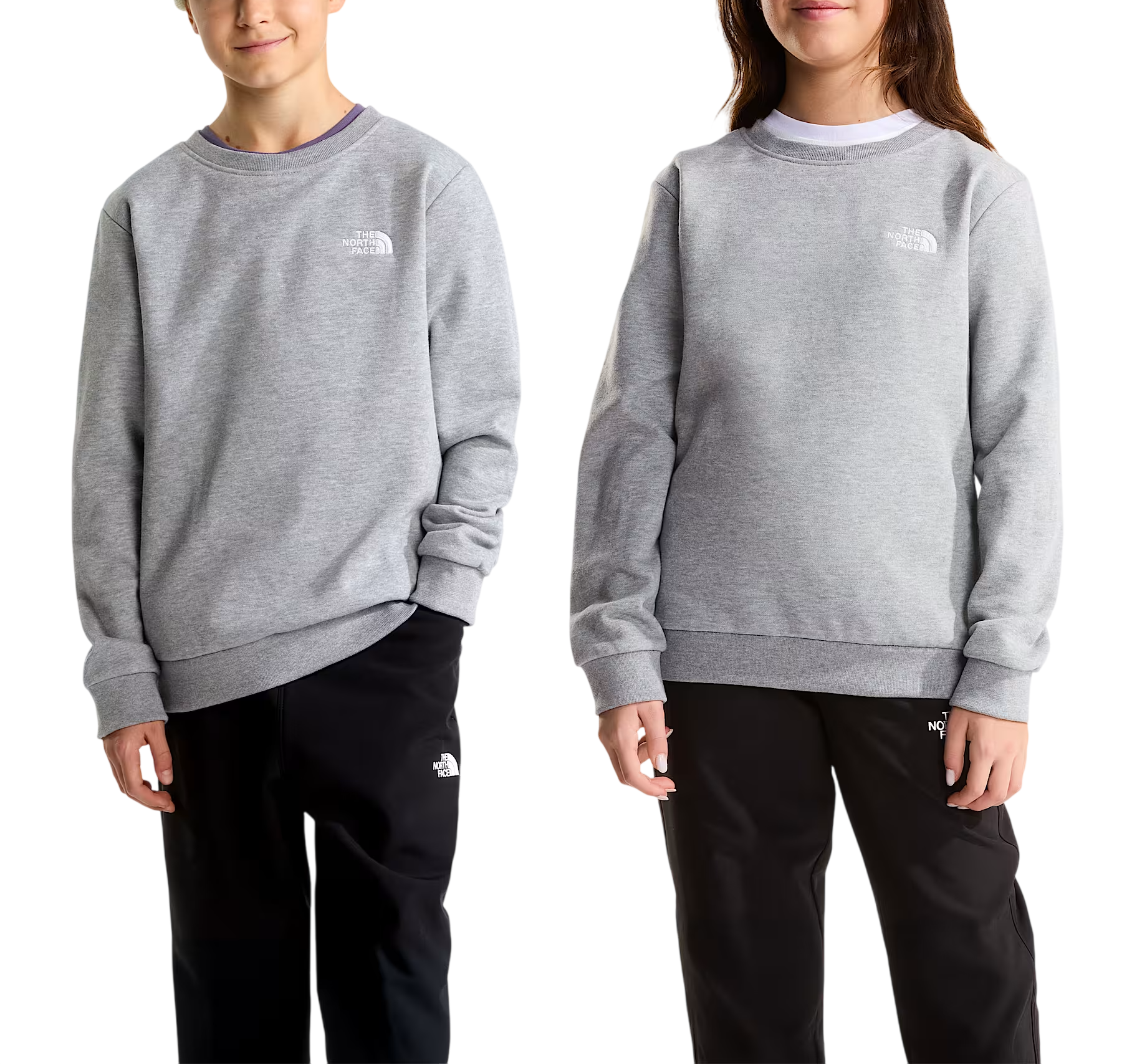The North Face felpa unisex bambino in cotone felpato grigio NF0A8ESM CQO1 THE NORTH FACE