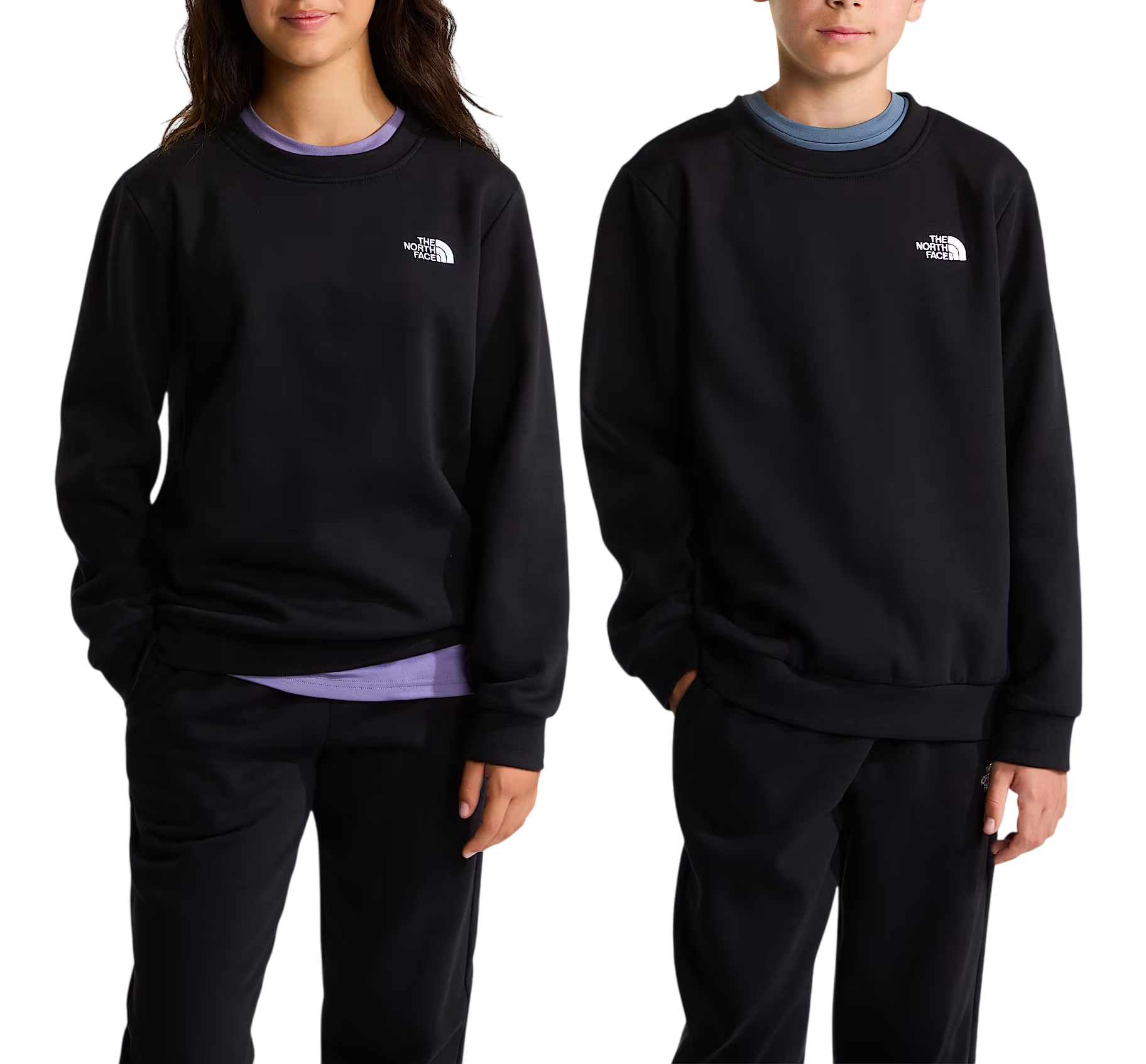 The North Face felpa unisex bambino in cotone felpato nero NF0A8ESM JK31 THE NORTH FACE