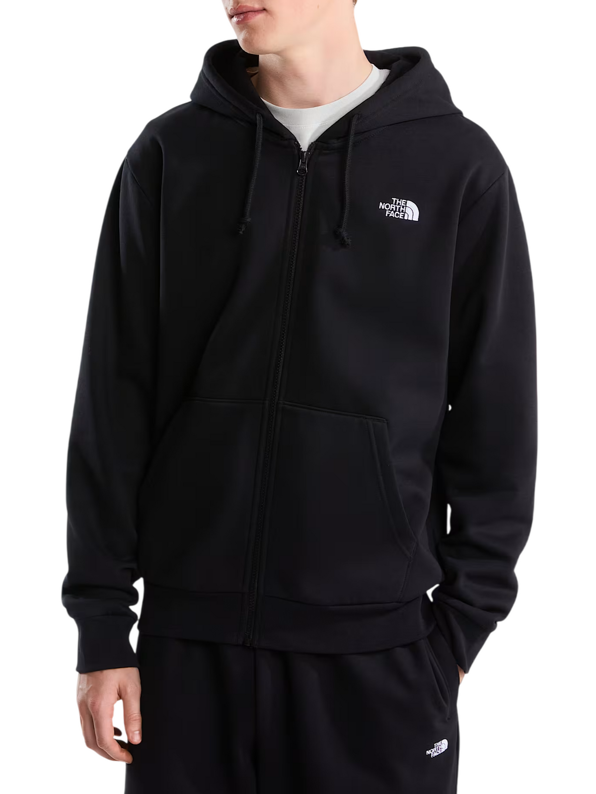 The North Face felpa con zip e cappuccio uomo nero NF0A8EU1 JK31 THE NORTH FACE