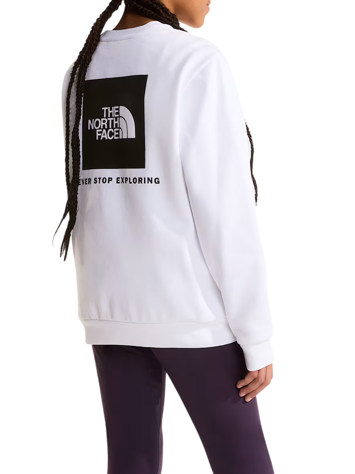 The North Face felpa unisex bambino con logo bianco NF0A8F9W FN41 THE NORTH FACE