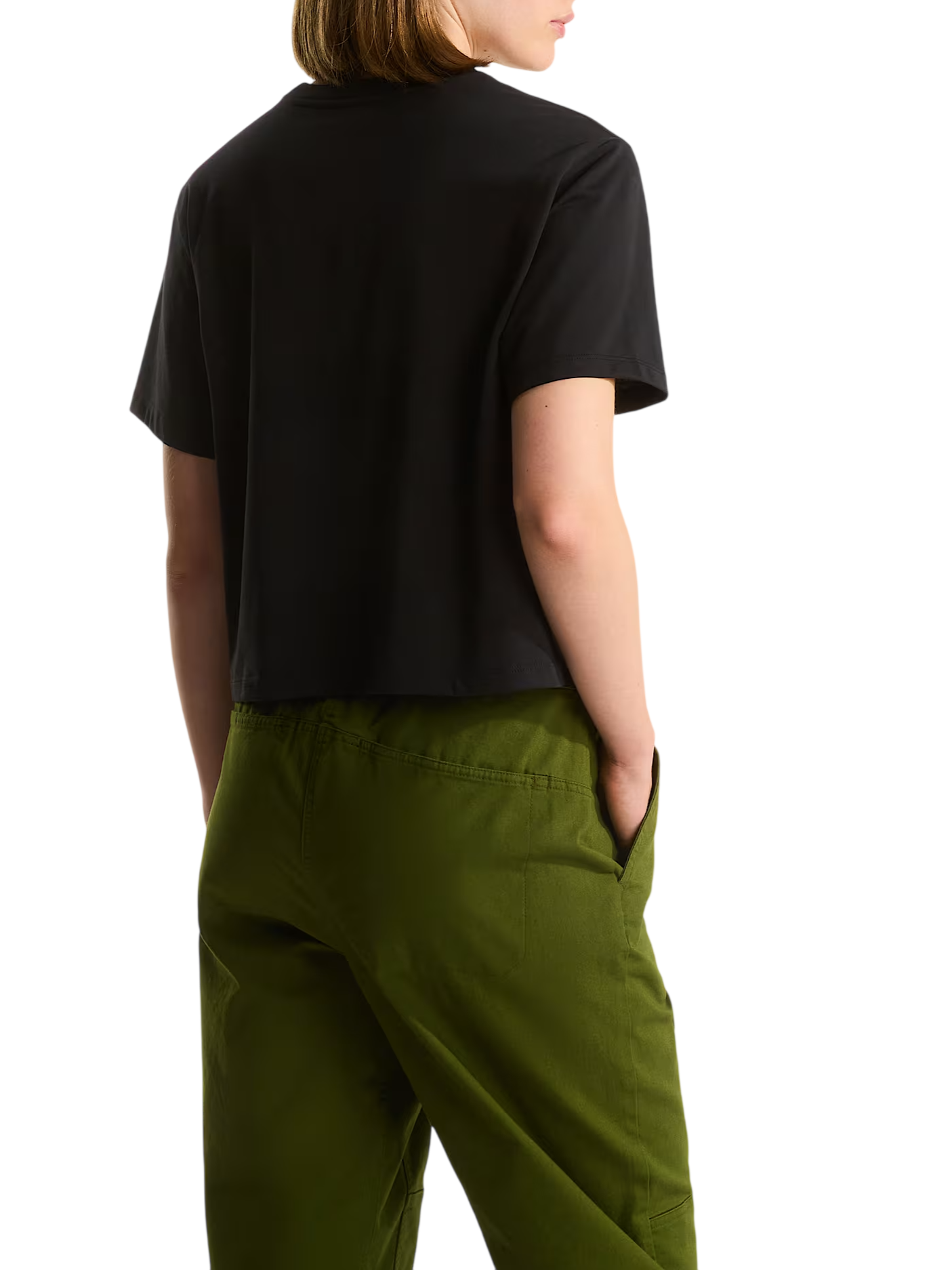 The North Face T-shirt crop donna manica corta Evolution nero NF0A8FDH JK31 THE NORTH FACE