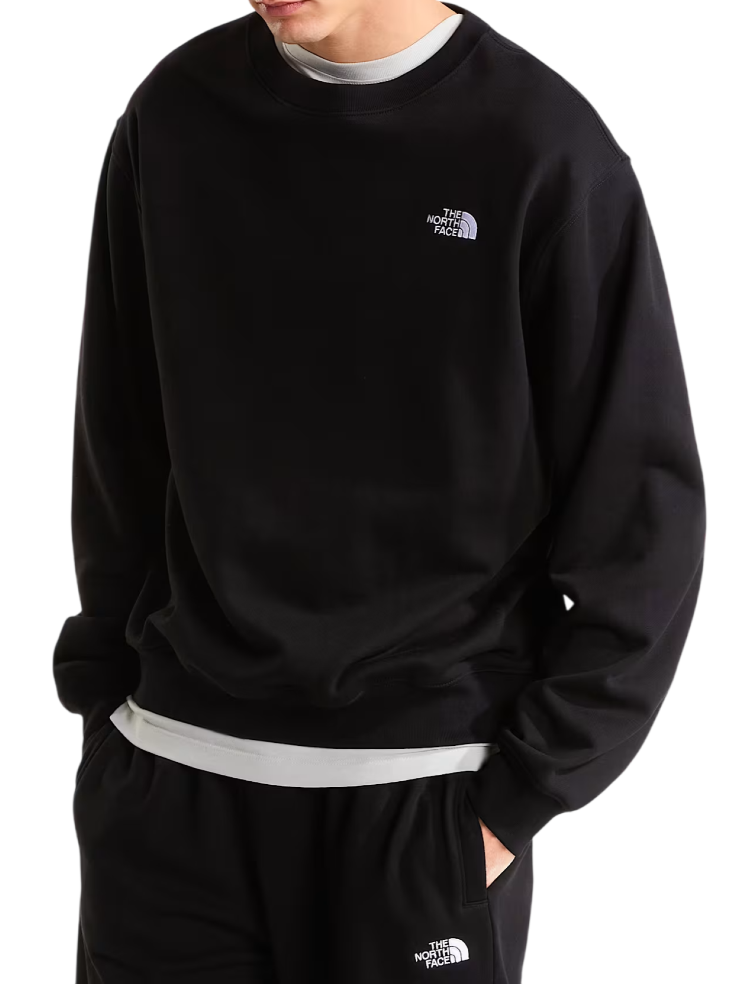 The North Face felpa uomo Essential con logo nero NF0A8FXA JK31 THE NORTH FACE