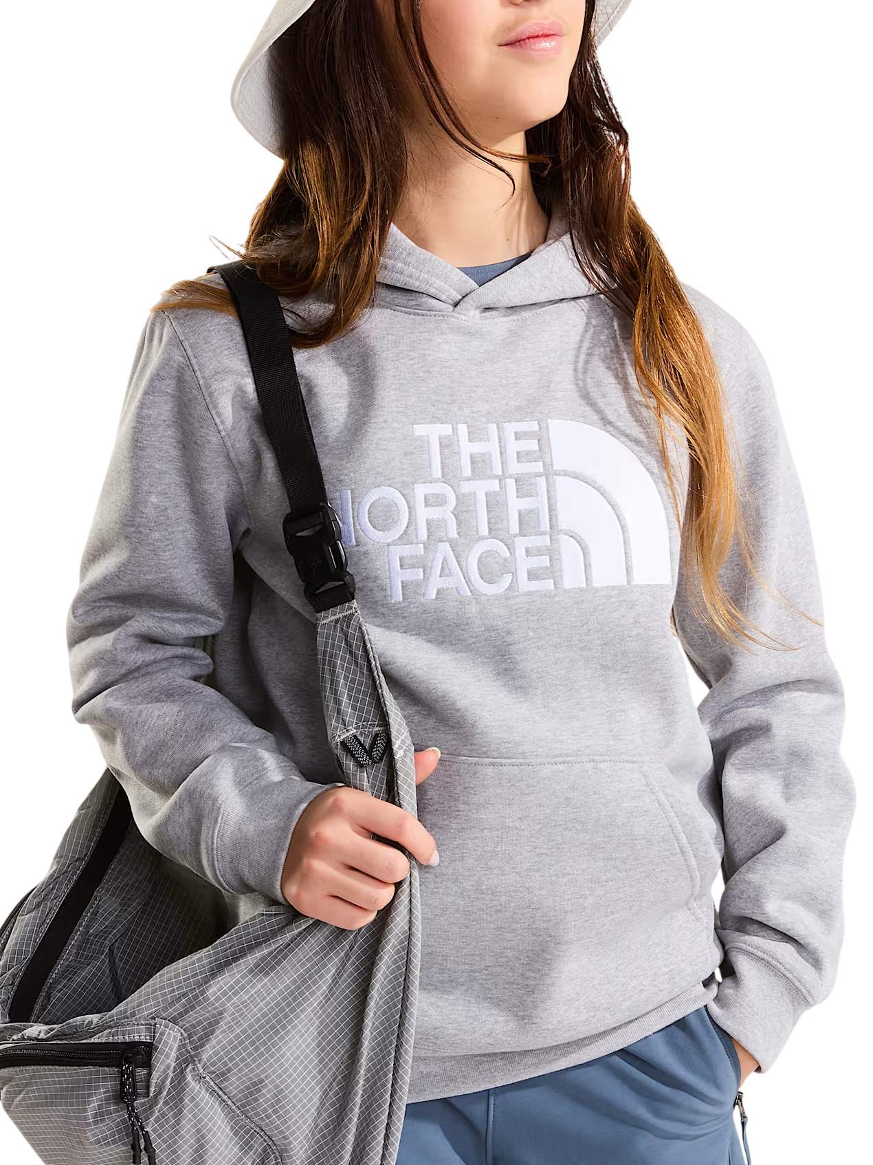 cappuccio teen essential drew peak hoodie NF0A8H3Y CQO1 THE NORTH FACE
