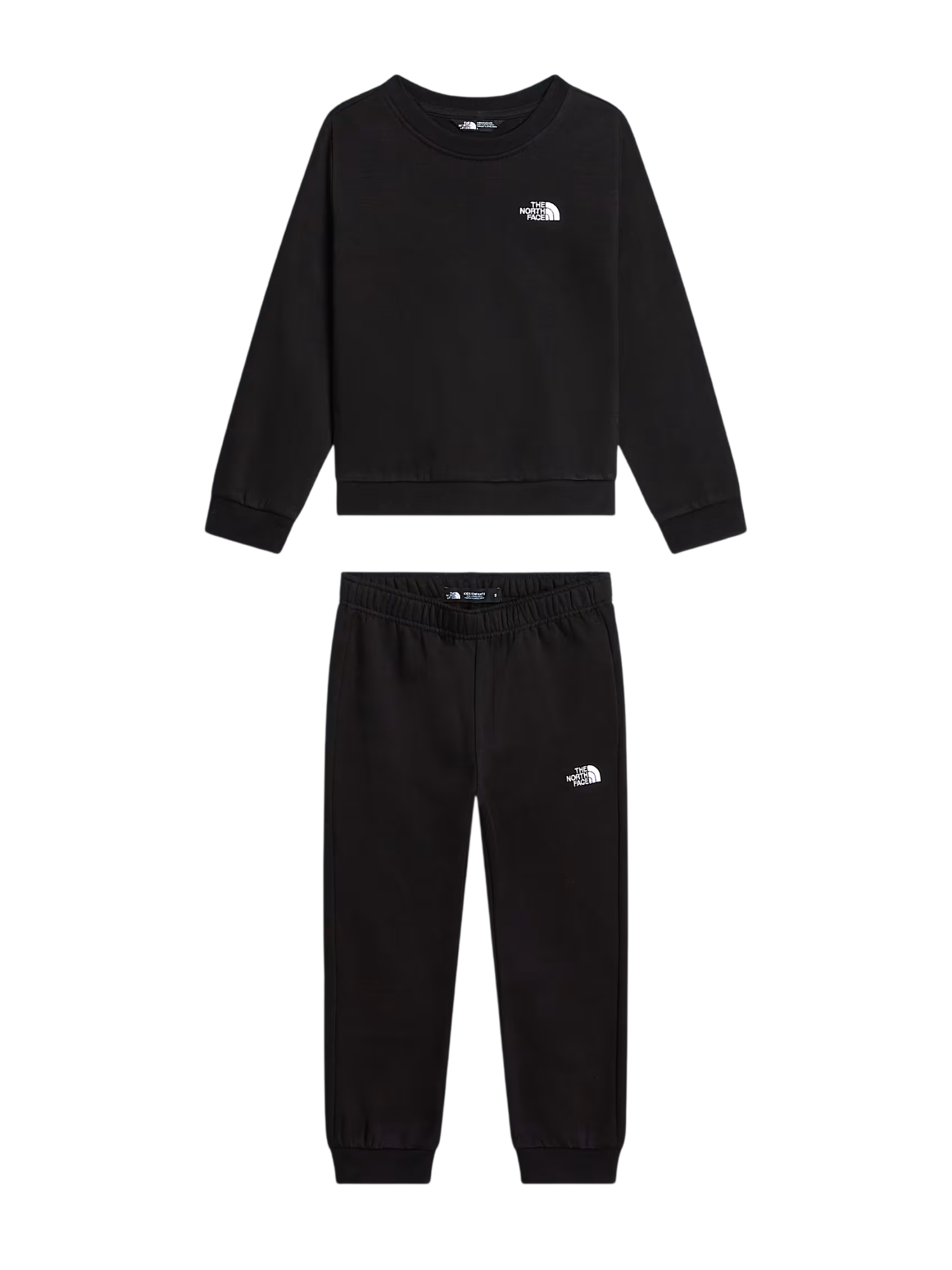 The North Face completo sportivo unisex bambino felpa pantalone nero NF0A8H5C JK31 THE NORTH FACE