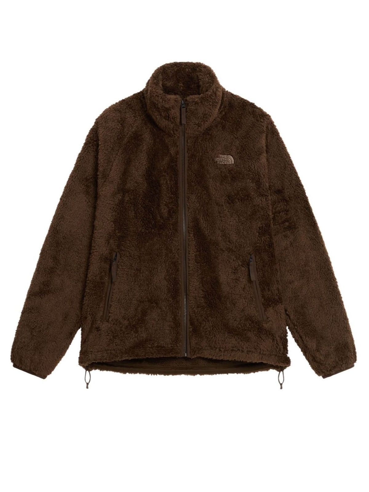 The North Face giubbino donna con zip in tessuto sherpa marrone NF0A8H7S NMF1 THE NORTH FACE
