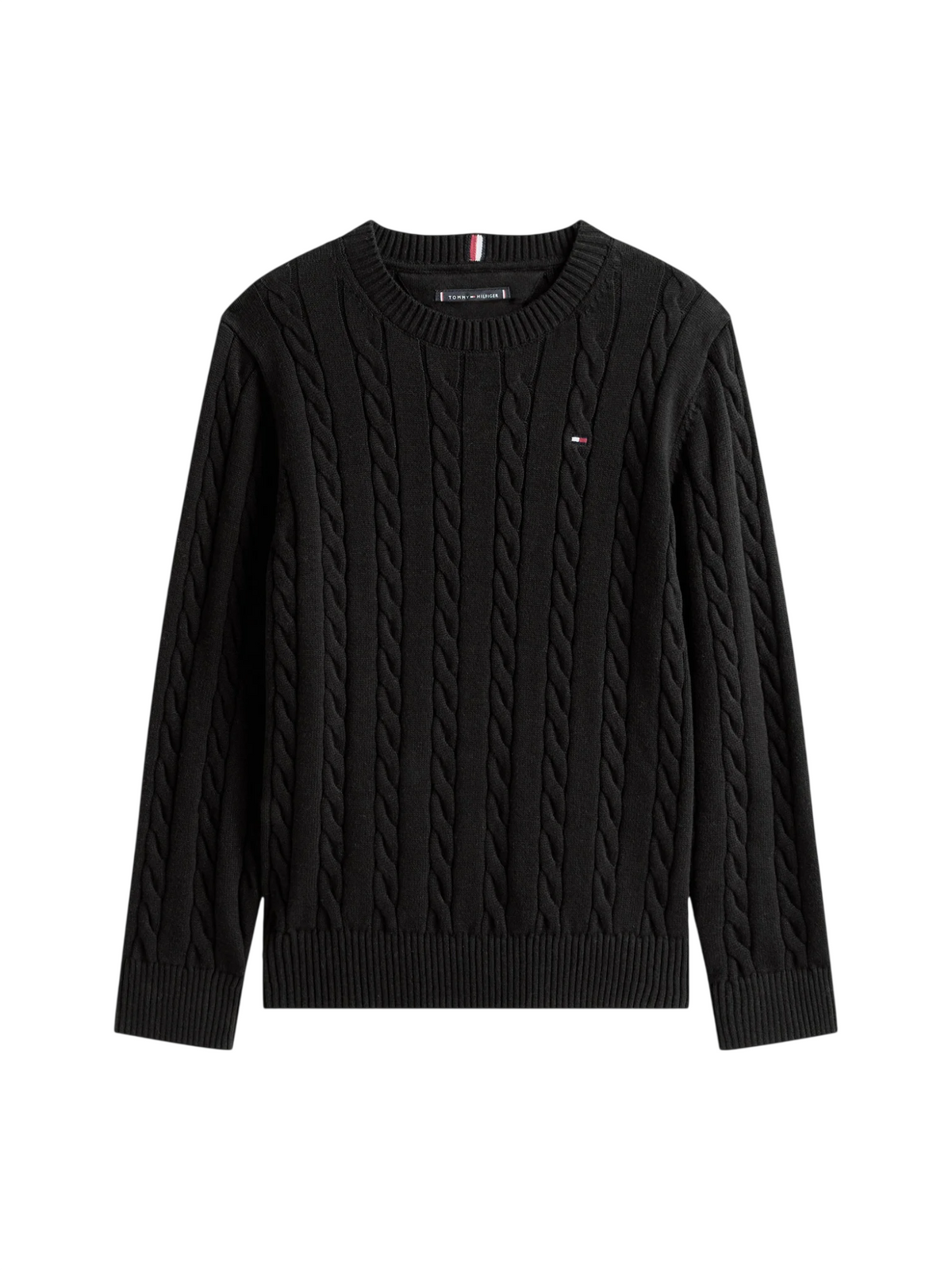 Tommy Hilfiger maglia a trecce bambino nero KB0KB09753 BDS Tommy Hilfiger