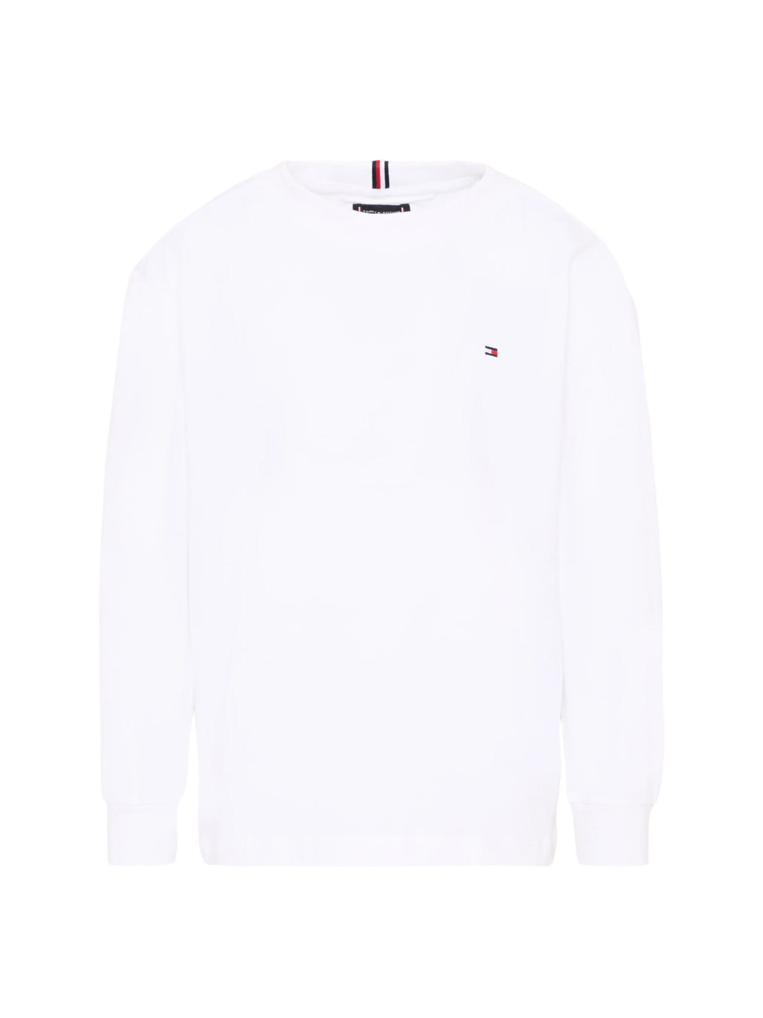 Tommy Hilfiger T-shirt manica lunga bambino in jersey bianco KB0KB09846 YBR Tommy Hilfiger