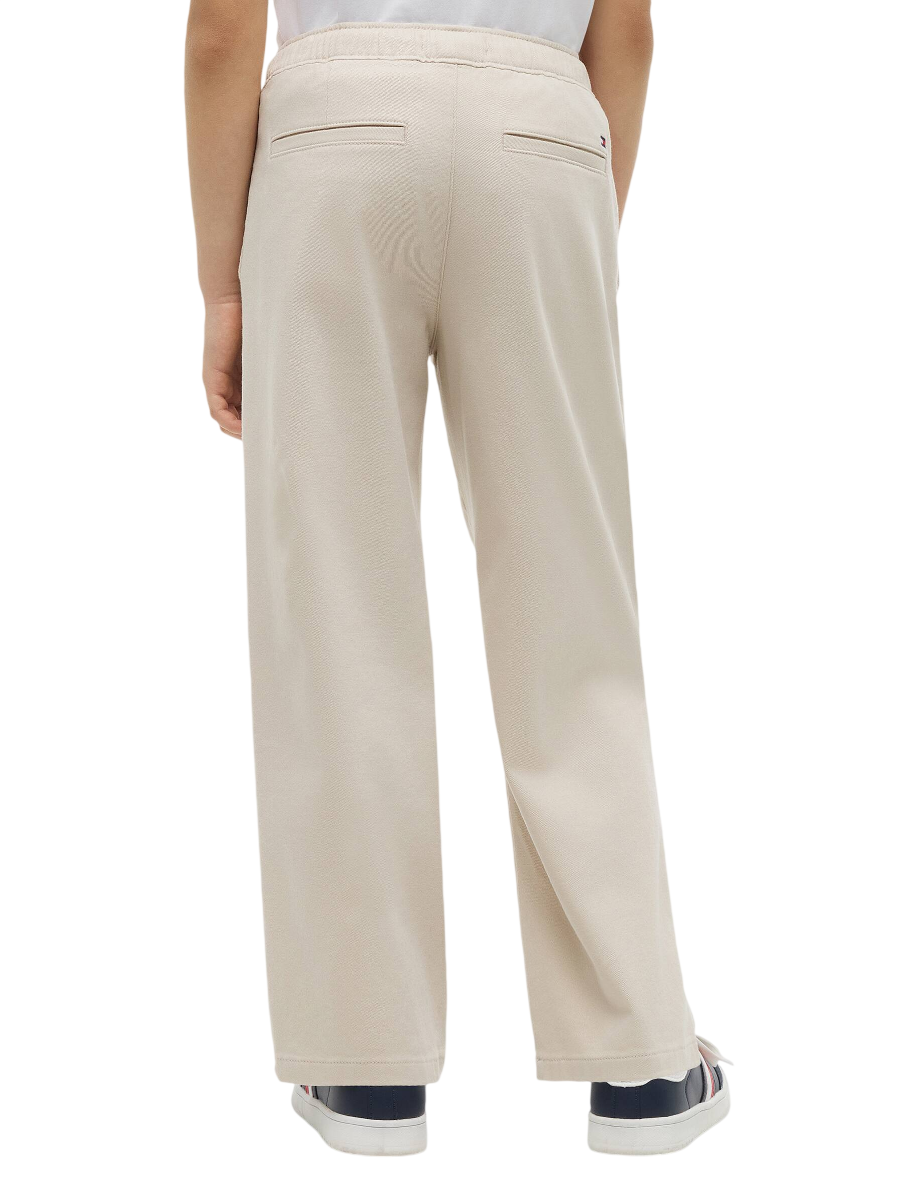 Tommy Hilfiger pantaloni bambino baggy con coulisse beige<BR/> KB0KB10282 ACI Tommy Hilfiger