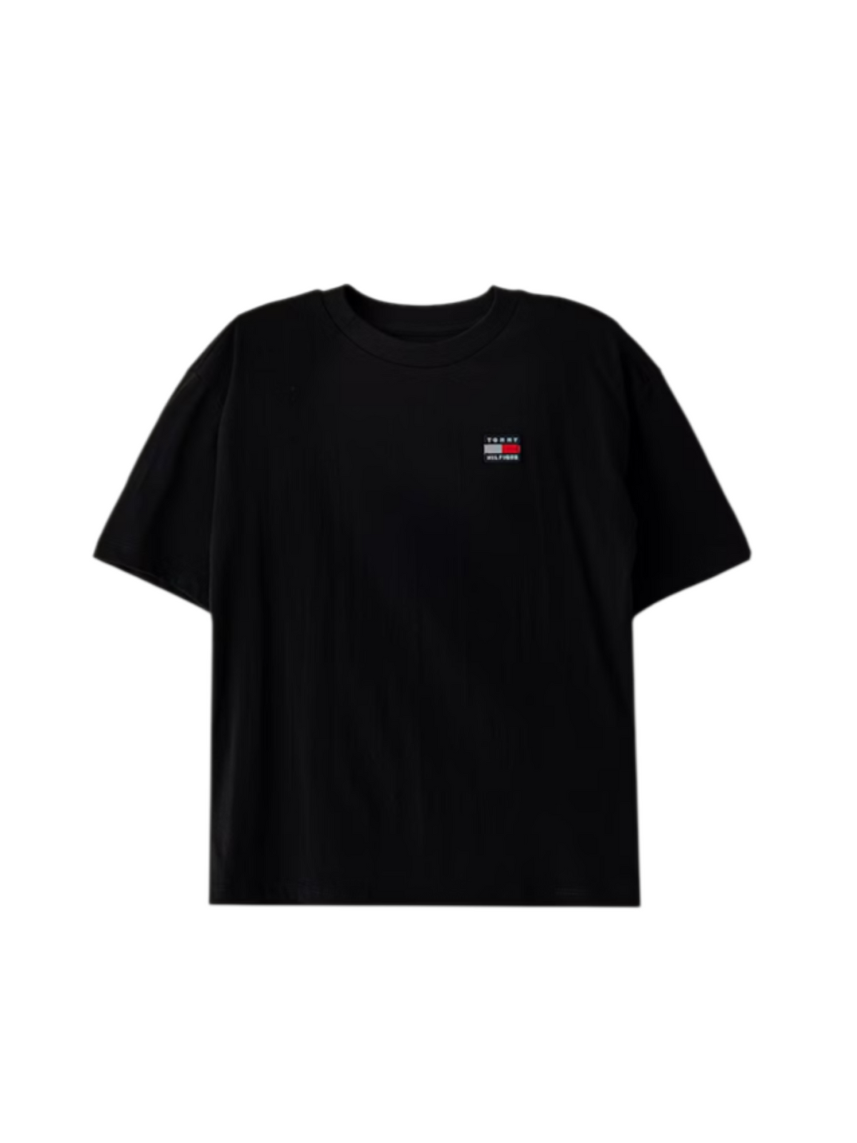 Tommy Hilfiger T-shirt manica corta bambino patch logo nero KS0KS00756 BDS Tommy Hilfiger