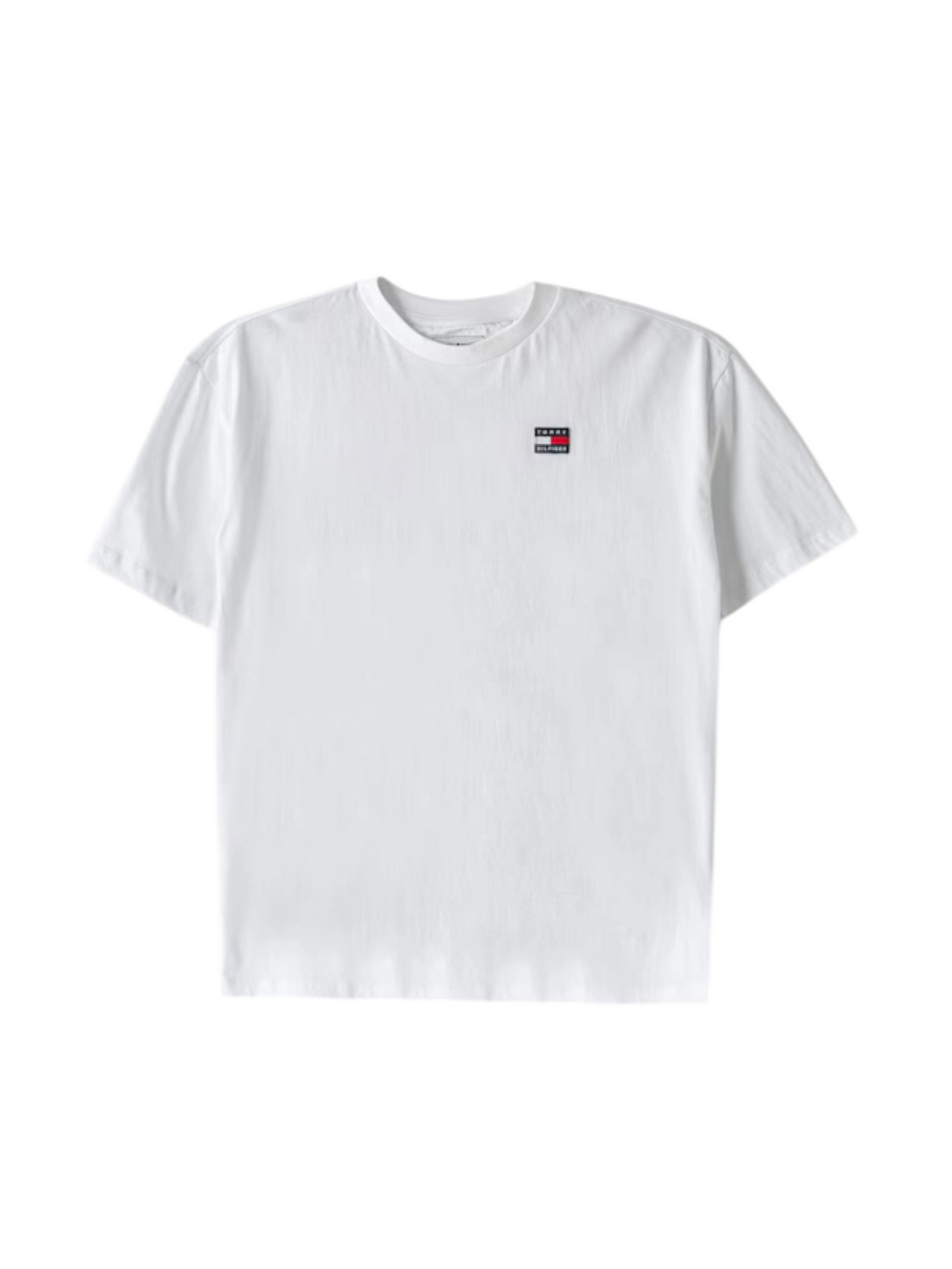 Tommy Hilfiger T-shirt manica corta bambino patch logo bianco KS0KS00756 YBR Tommy Hilfiger