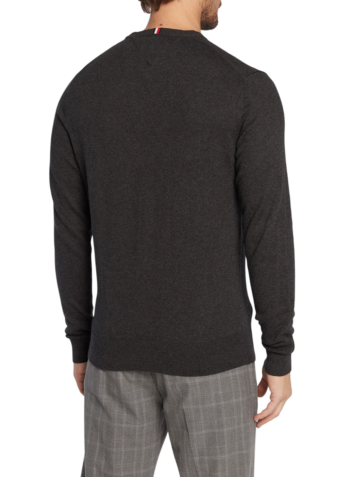 Tommy Hilfiger maglia girocollo in misto cashmere grigio melange MW0MW28046 P92 Tommy Hilfiger