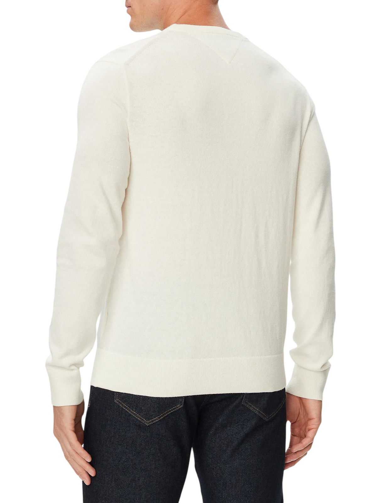 Tommy Hilfiger maglia uomo in cotone e cashmere panna MW0MW28046 Z00 Tommy Hilfiger