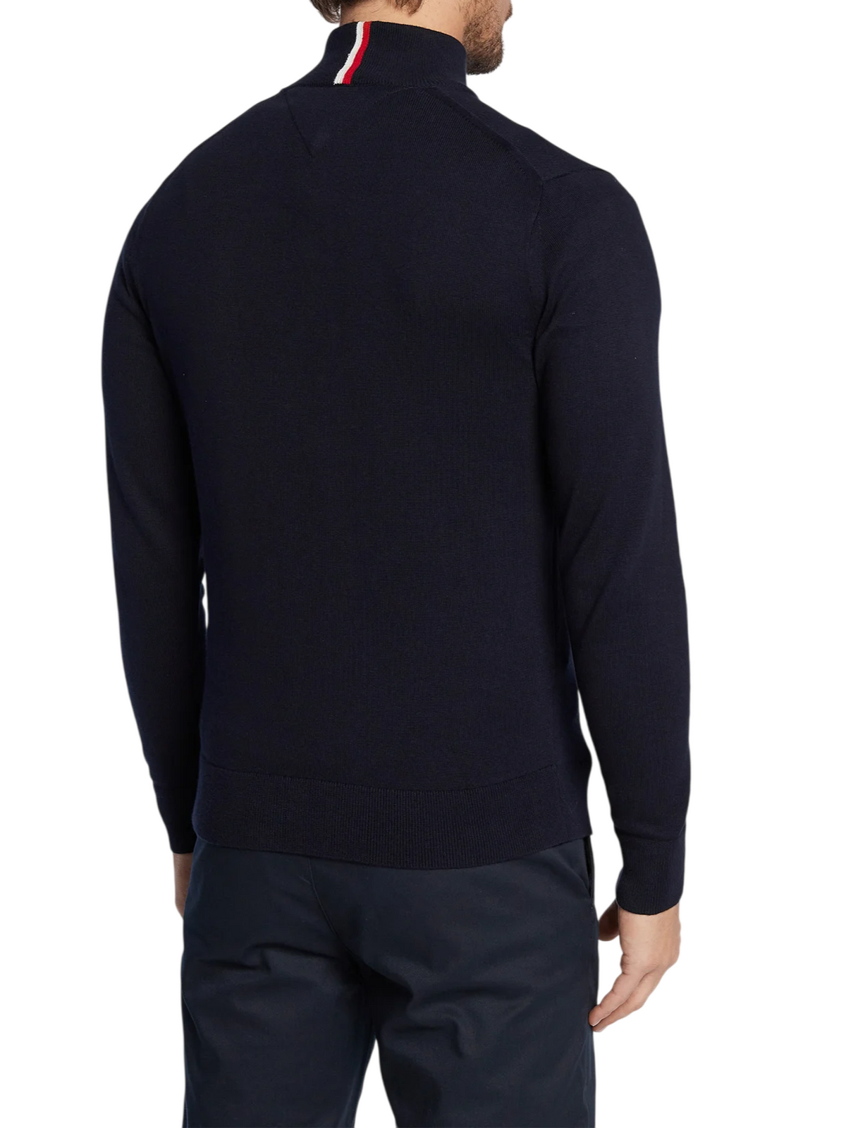 Tommy Hilfiger maglia Pima con mezza zip blu MW0MW28049 DW5 Tommy Hilfiger