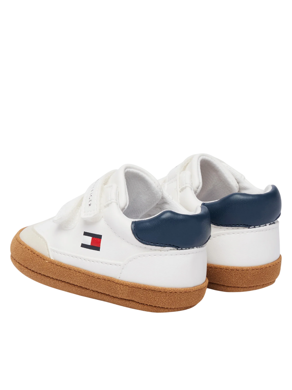 Tommy Hilfiger scarpette da culla neonato con strappi bianco T0B9-35210-1755 B058 Tommy Hilfiger