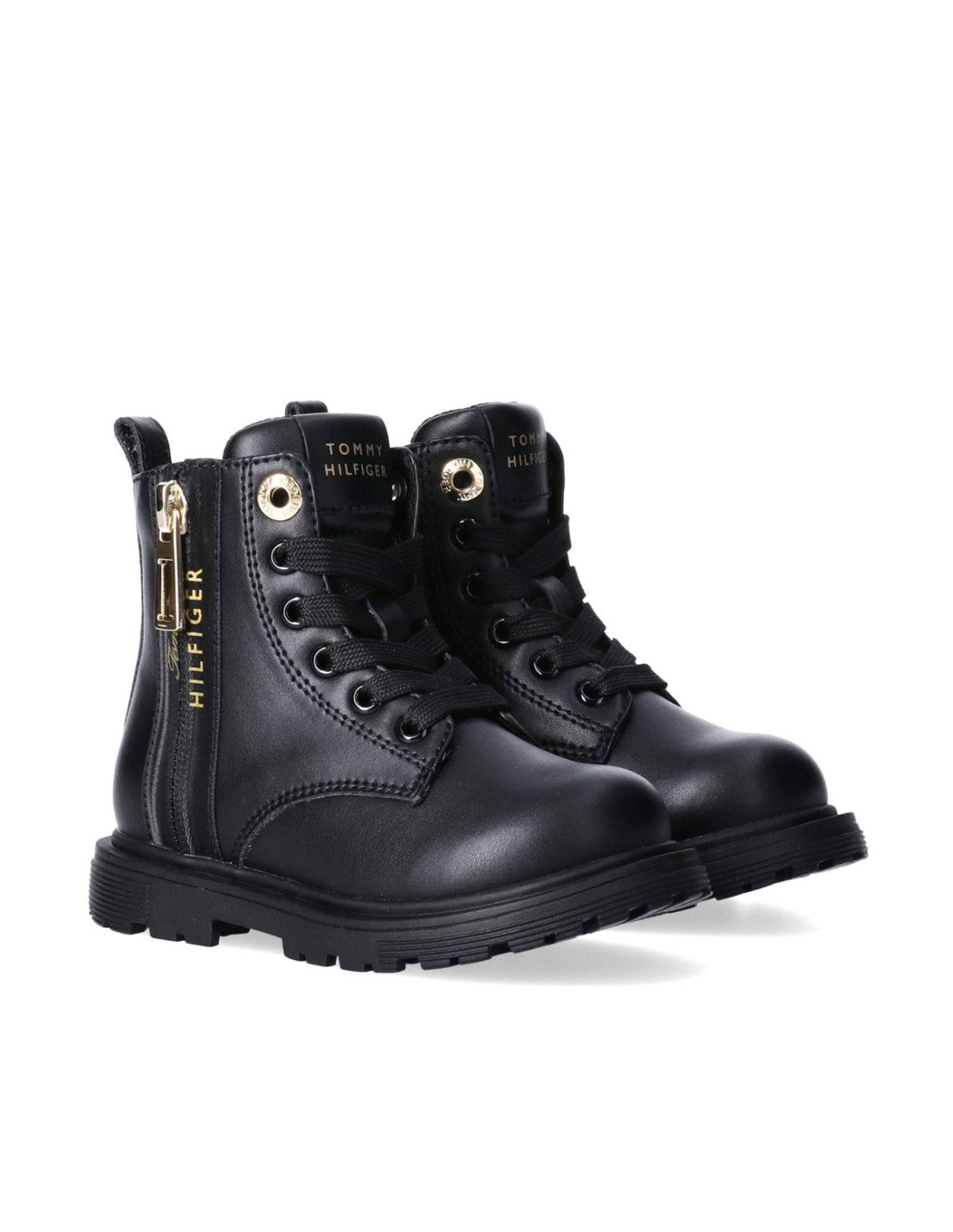 Tommy Hilfiger stivaletti anfibi bambina in ecopelle nero T1A5-35150-1355 999 Tommy Hilfiger