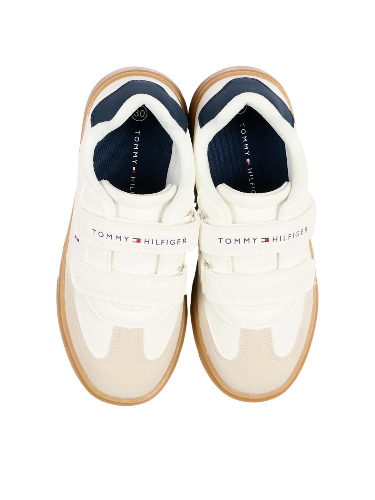 Tommy Hilfiger sneakers unisex bambino in ecopelle bianco T1X9-35219-1269 B159 Tommy Hilfiger