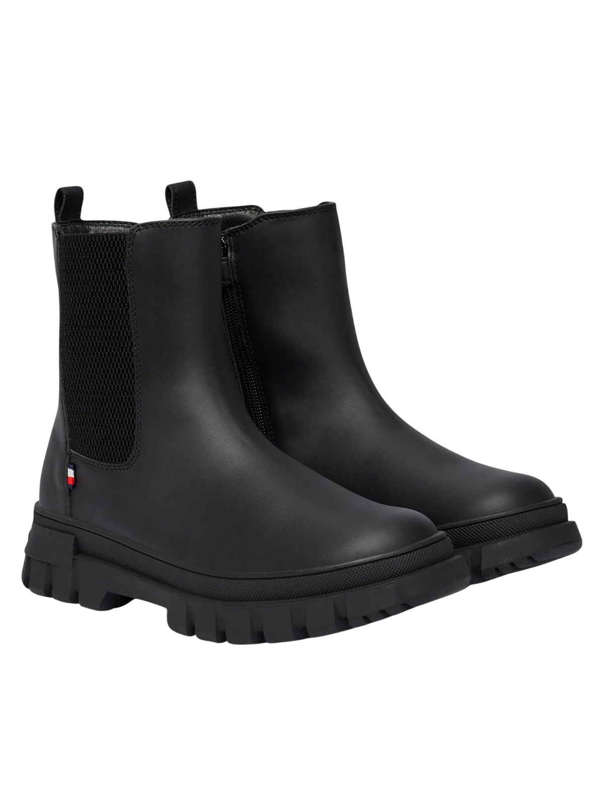 Tommy Hilfiger stivaletti unisex bambino in ecopelle nero T3X5-35295-1355 999 Tommy Hilfiger