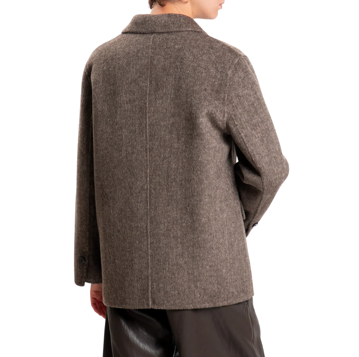 Vicolo cappotto blazer doppiopetto donna misto lana melange tortora TAC0083 FANGO VICOLO