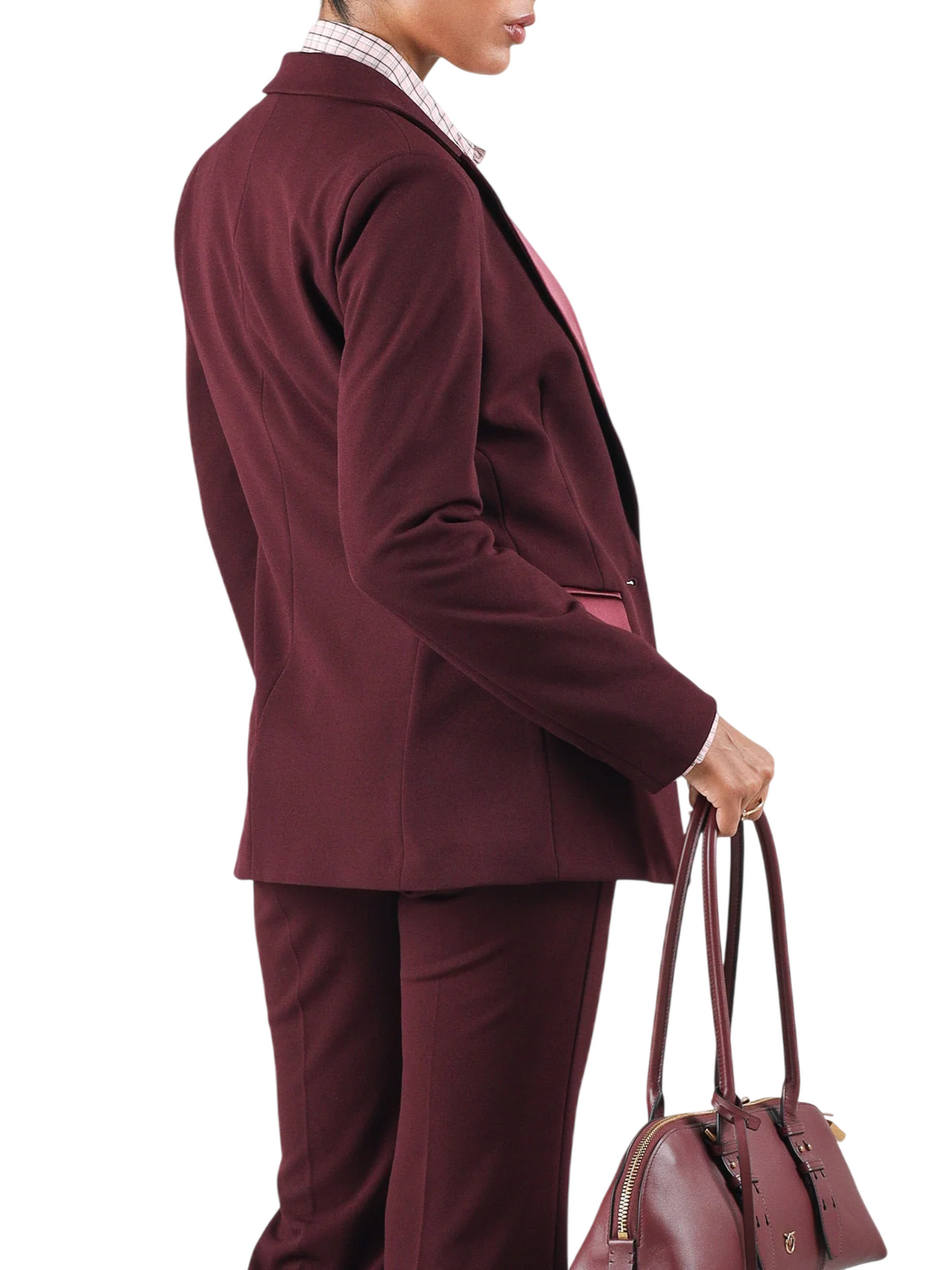 monopetto collo a lancia satin TAC0406 BORDEAUX VICOLO