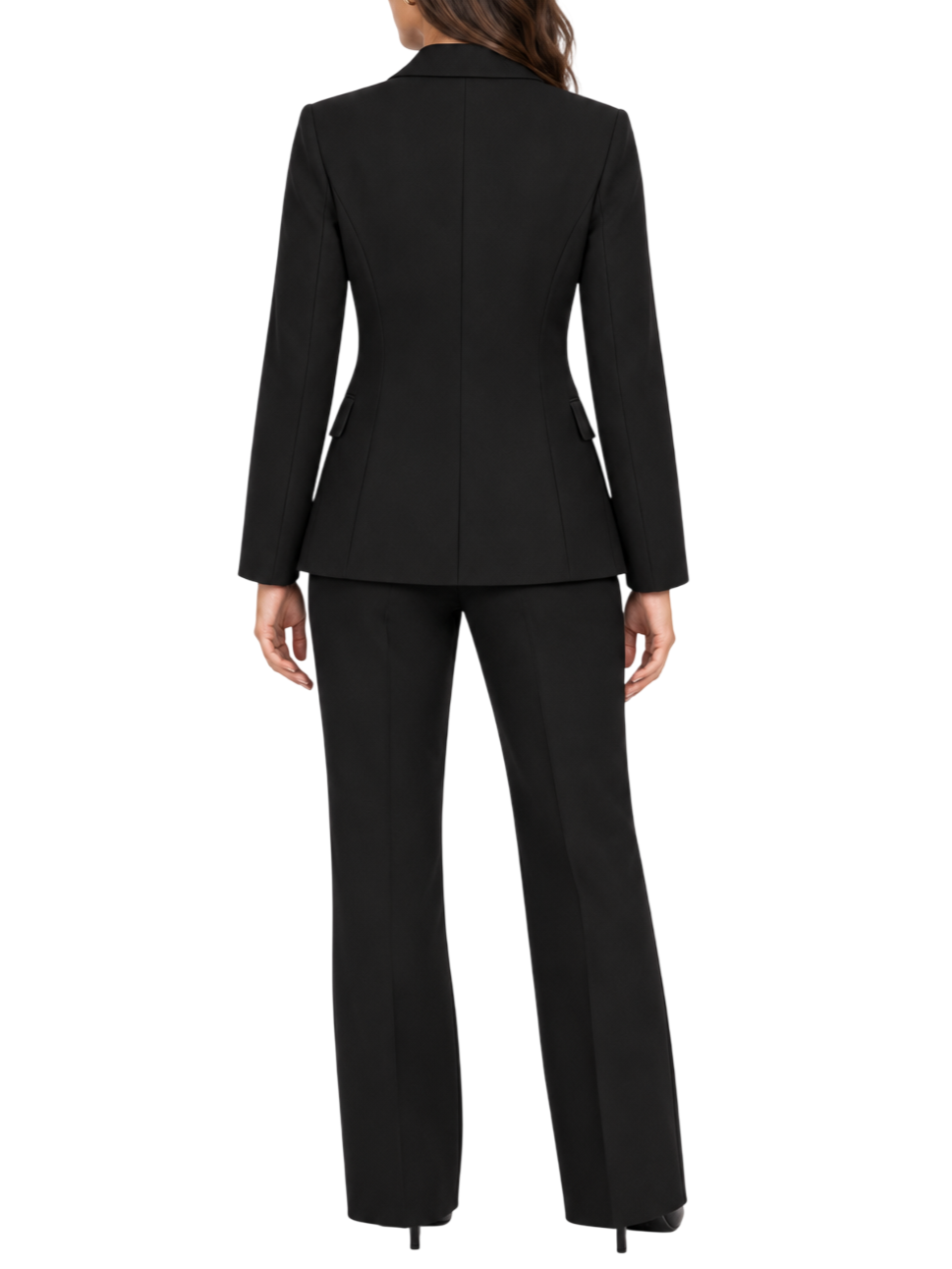 Vicolo giacca blazer donna in tessuto crepe con dettagli satin nero TAC0406 NERO VICOLO