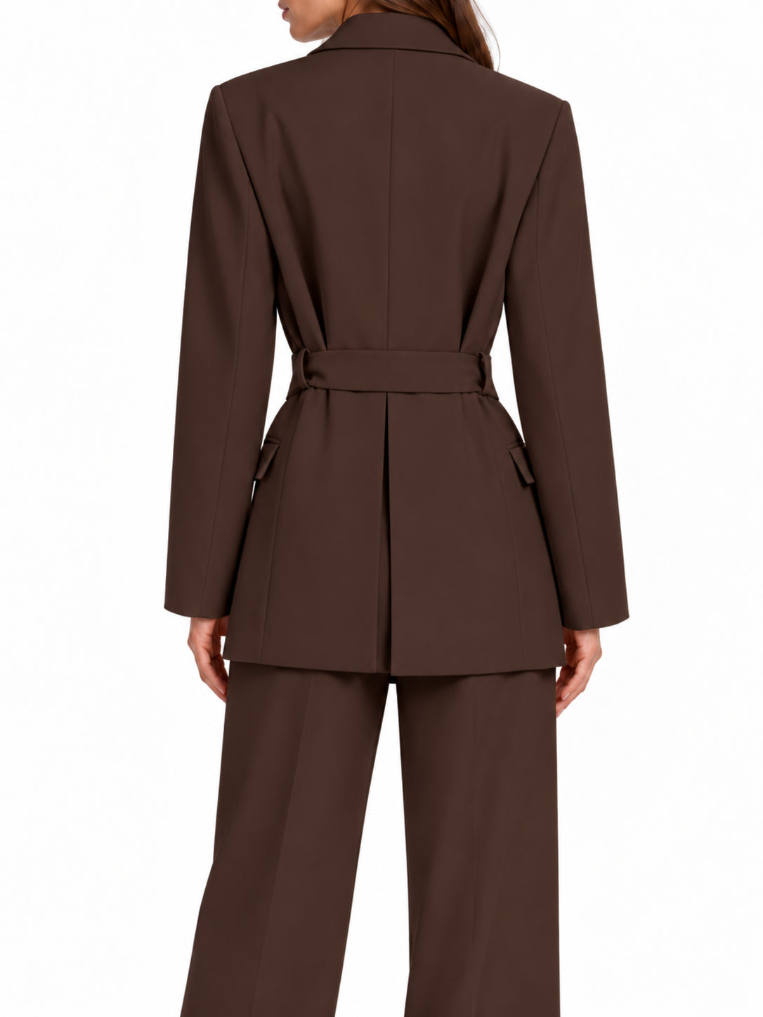 Vicolo giacca a vestaglia donna con cintura marrone TAC0408 FONDENTE VICOLO