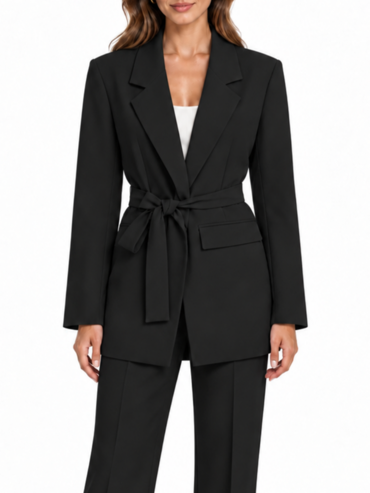 Vicolo giacca a vestaglia donna con cintura nero TAC0408 NERO VICOLO