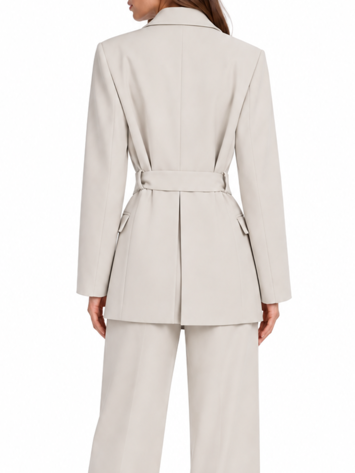 Vicolo giacca a vestaglia donna con cintura ecrù TAC0408 VANIGLIA VICOLO