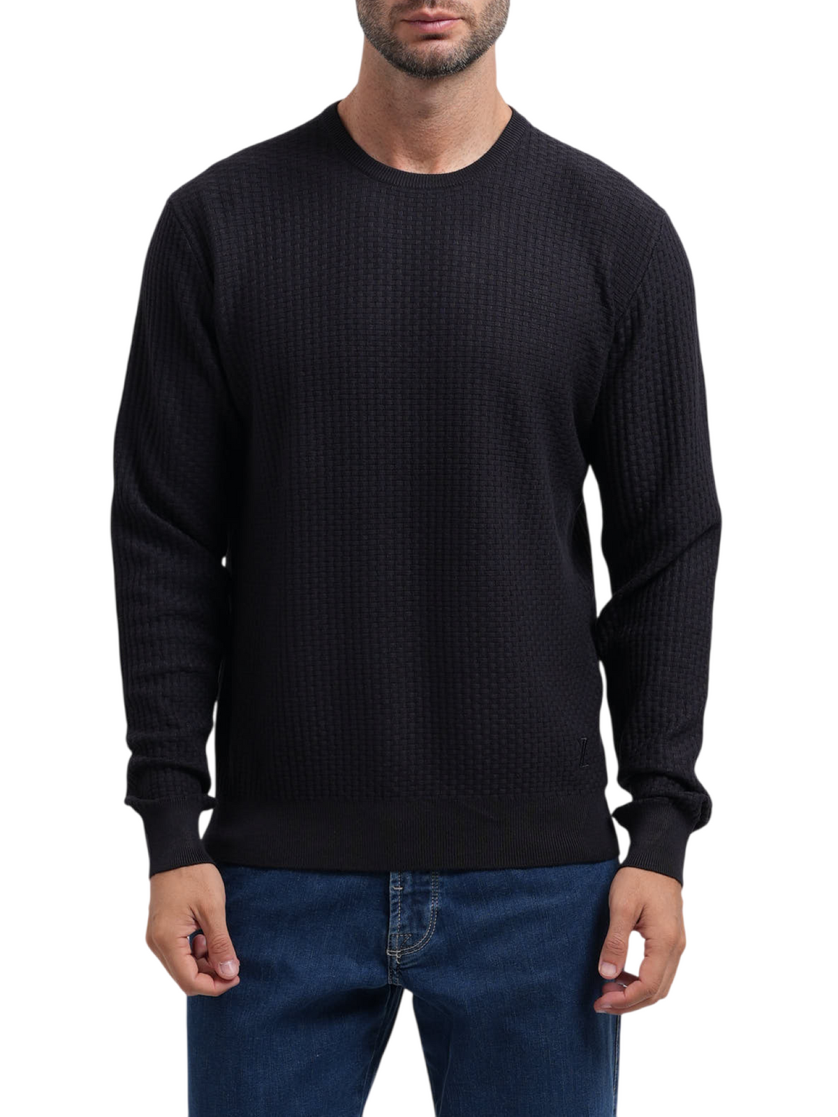 Yes Zee maglia uomo girocollo misto viscosa blu M859-ML00 0710 YES-ZEE