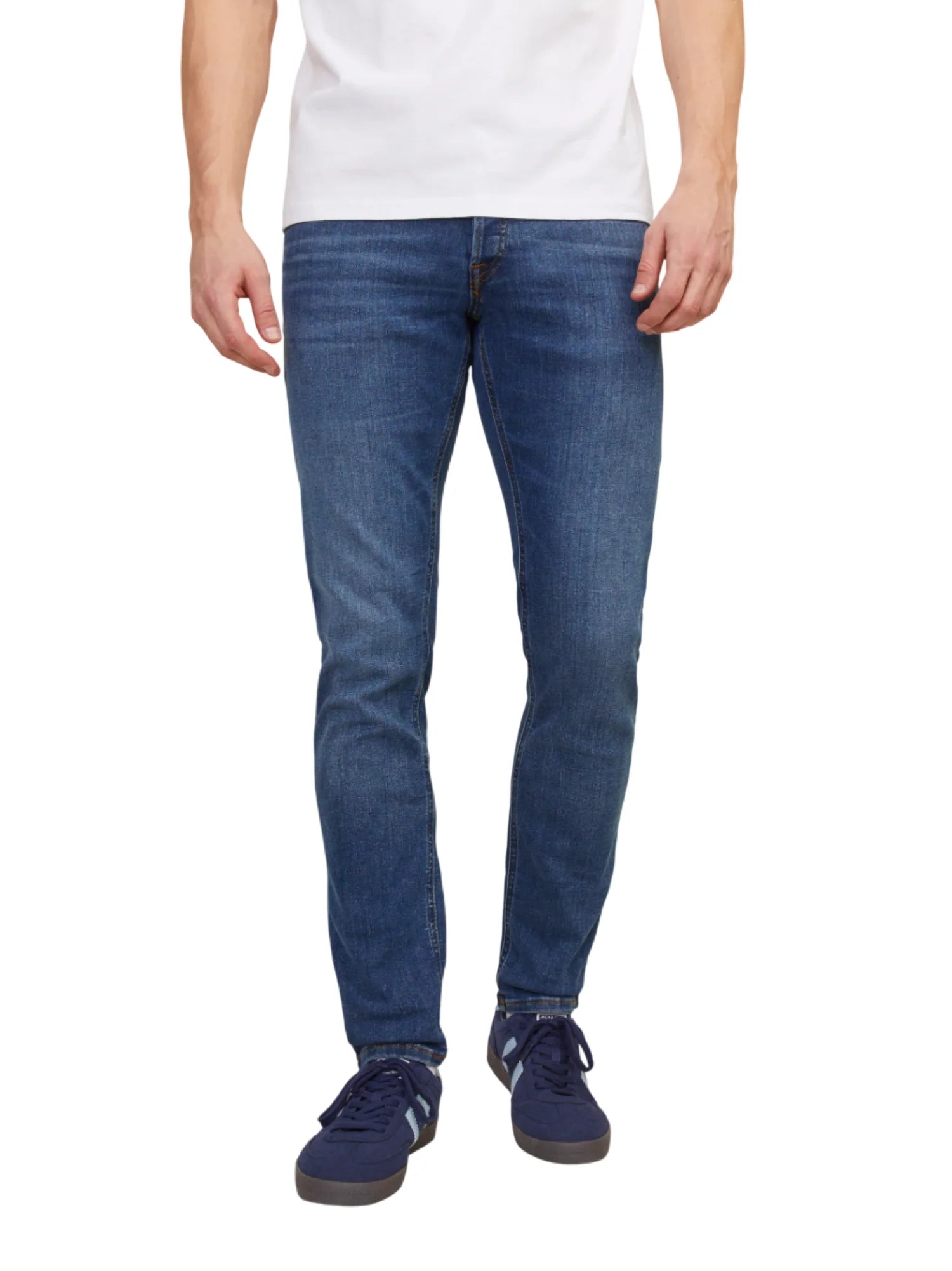 Jack&Jones jeans Glenn skinny lavaggio blu 12152347 CB814 JACK&JONES