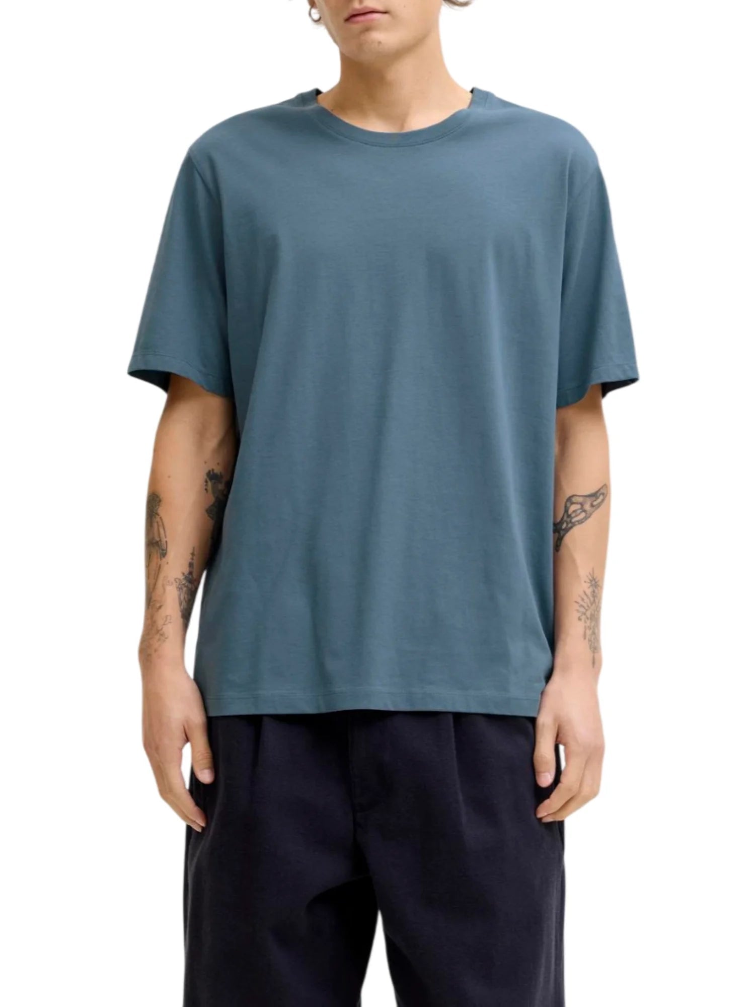 Jack&Jones T-shirt uomo manica corta carta da zucchero 12156101 BLUE MIRAGE JACK&JONES